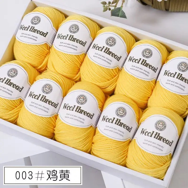 500 g/set (10 unidades de 50g) de  lana merino lisa