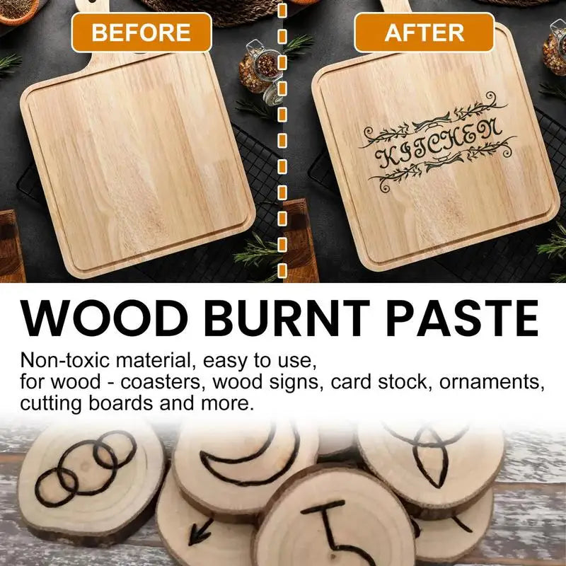 Gel para quemar madera sensible al calor, pasta para quemar madera profesional para artistas