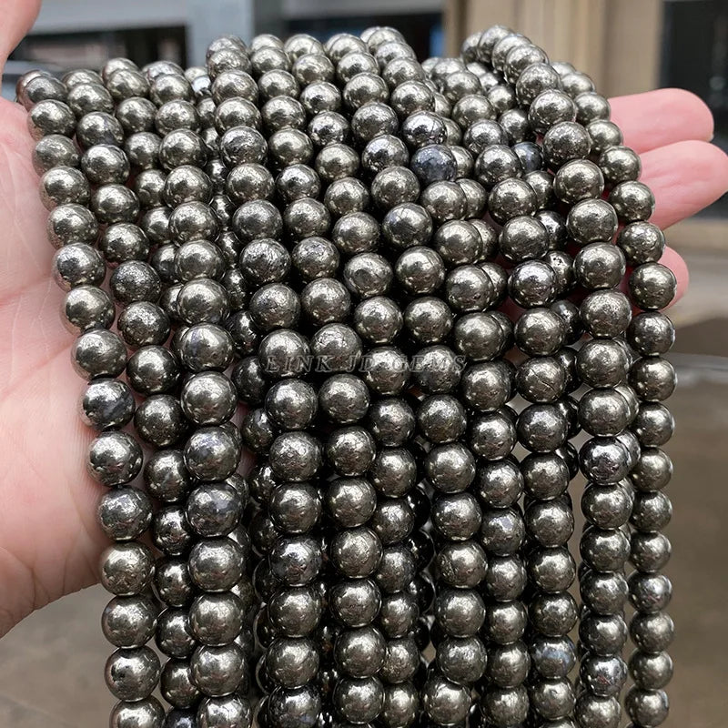 Mostacillas de piedra natural, variedades, redondo de 4, 6, 8, 10 y 12mm