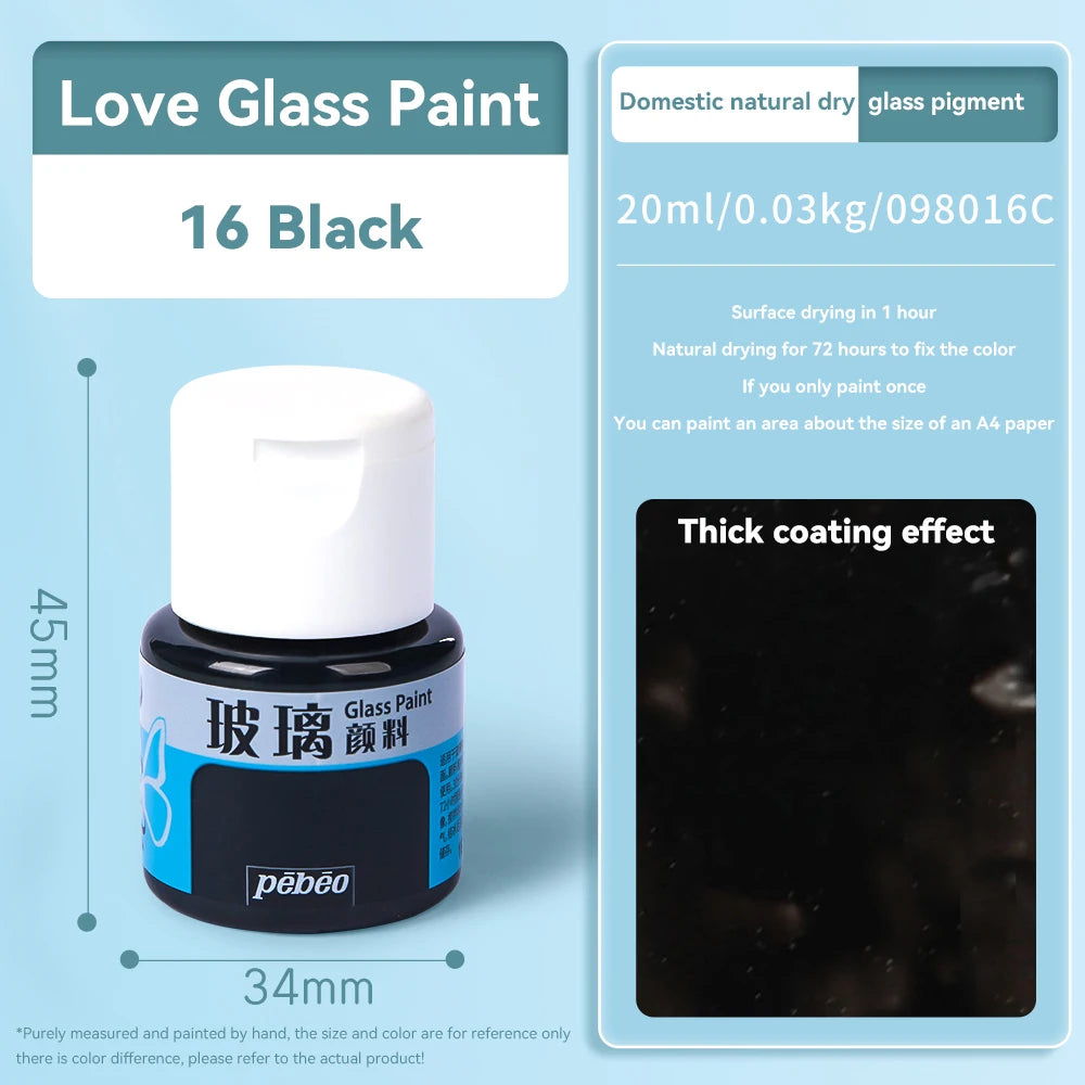 Pinturas acrílicas, pigmentos de vidrio impermeables de ricos colores, tubo para suministros de pintura, 20ml