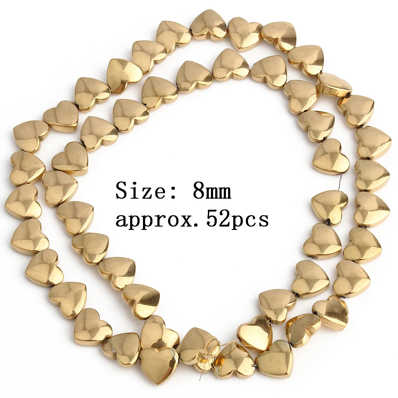 Mostacillas de hematita chapadas en oro Natural para fabricación de joyería