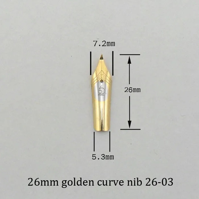 Puntas universales de 26mm y 31,5mm, piezas de puntas para pluma estilográfica compatibles con Hero Picasso Jinhao, puntas de repuesto