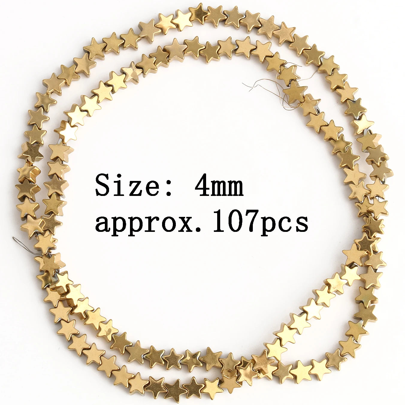 Mostacillas de hematita chapadas en oro Natural para fabricación de joyería