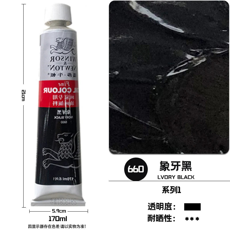 WINSOR & NEWTON-pintura al óleo de 170ml., tamaño grande