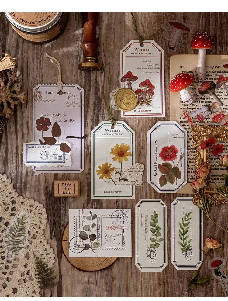 Colección de plantas de 40 piezas, stickers de hoja verde para decoración