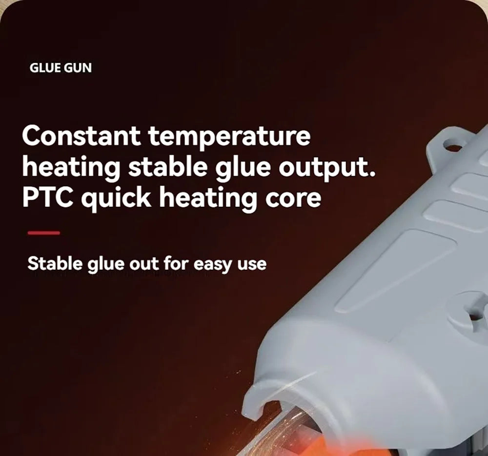 Pistola de pegamento termofusible inalámbrica, 3,7 V, 1800mAh, carga USB, utiliza barras de pegamento de 7mm, antifugas y antiescaldaduras