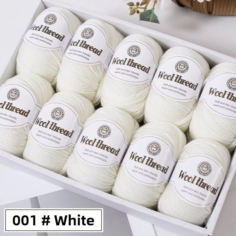 500 g/set (10 unidades de 50g) de  lana merino lisa