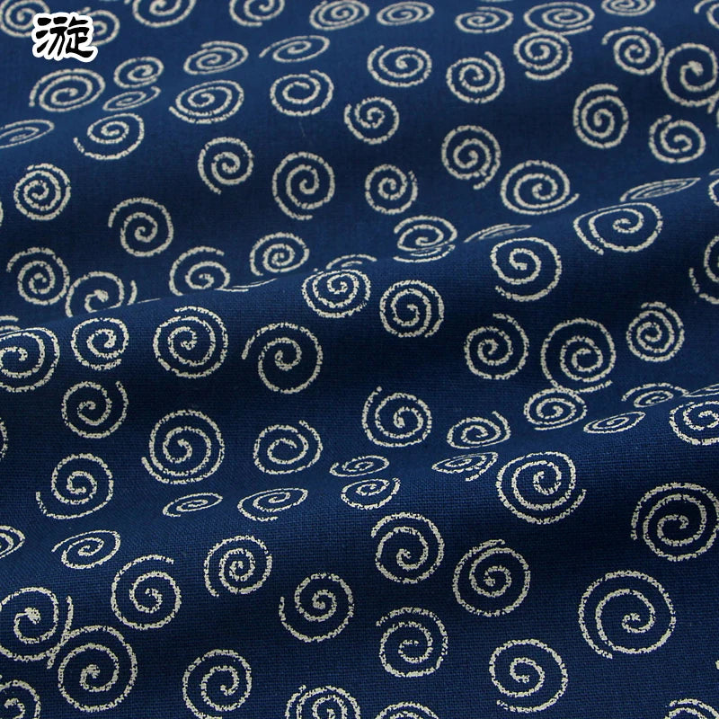 Telas de algodón puro azul marino de 110CM de ancho