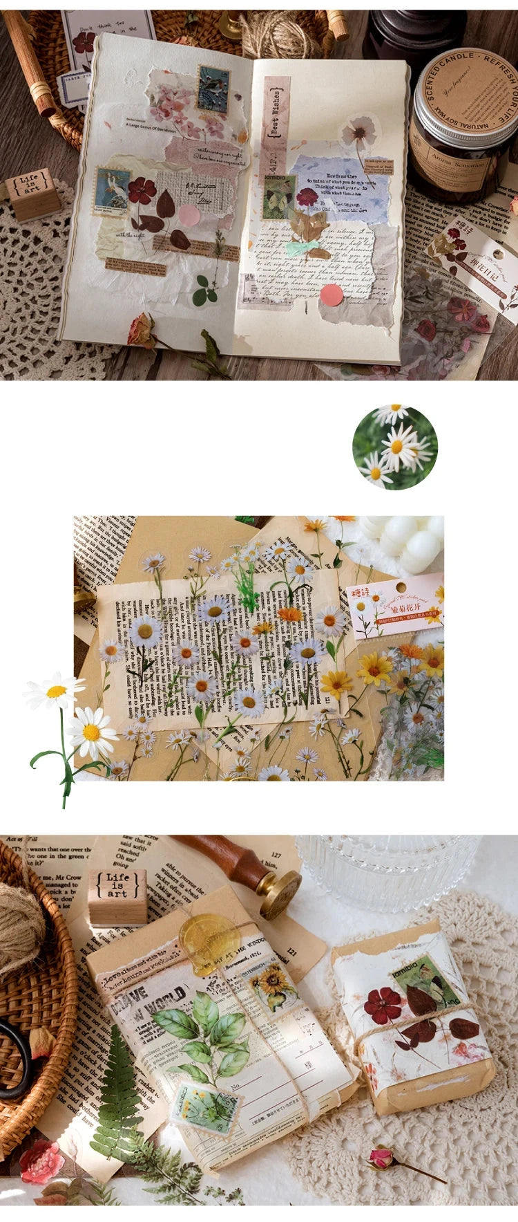 Colección de plantas de 40 piezas, stickers de hoja verde para decoración
