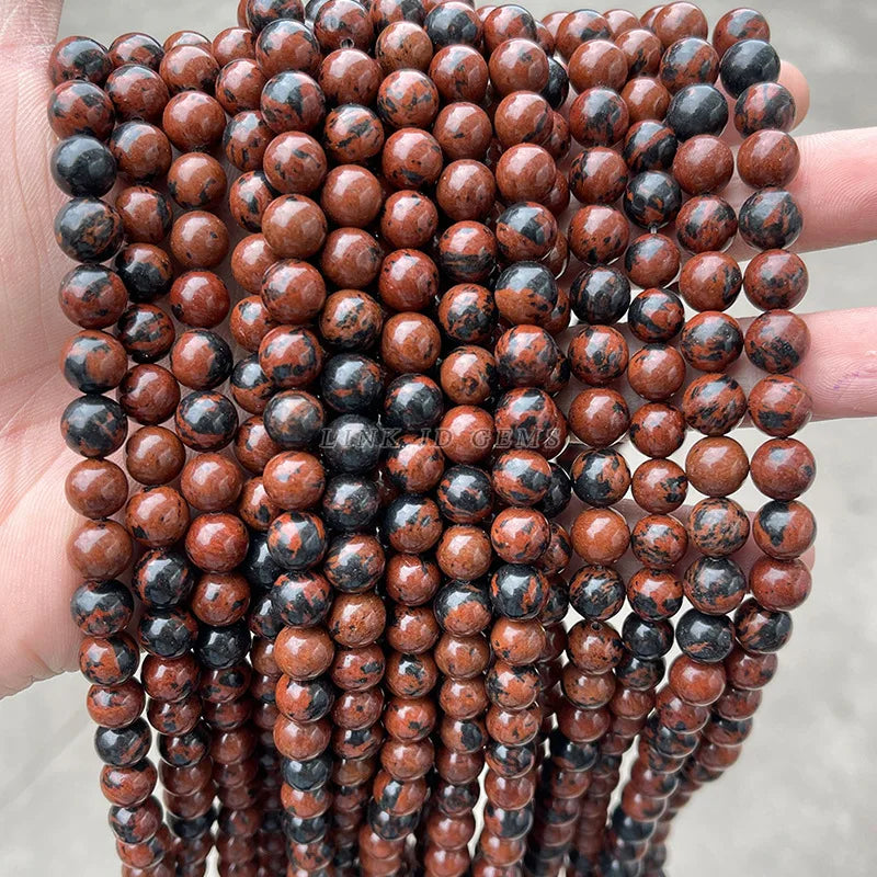 Mostacillas de piedra natural, variedades, redondo de 4, 6, 8, 10 y 12mm