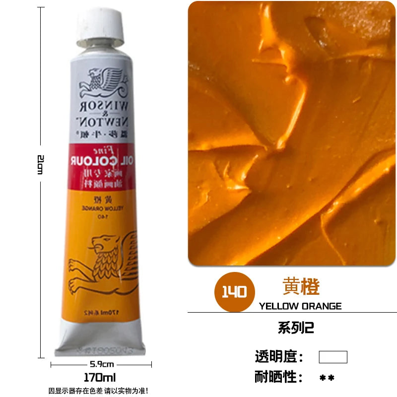 WINSOR & NEWTON-pintura al óleo de 170ml., tamaño grande