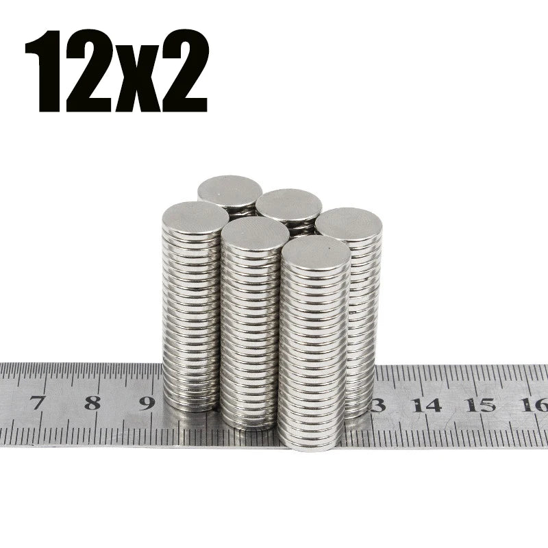 Imanes de Neodimio NdFeB Redondos, Súper Potentes, Fuertes y Permanentes, 4x2, 5x2, 5x3, 6x2, 6x3, 8x2, 10x1, 10x2, 12x2
