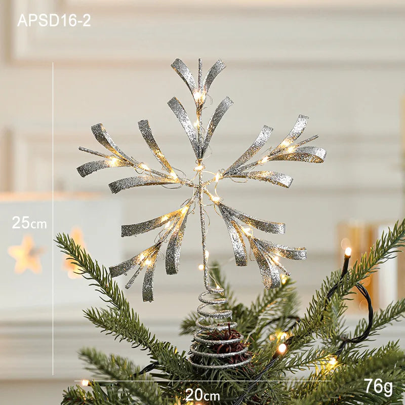 Estrella para árbol de Navidad, 10-20 cm