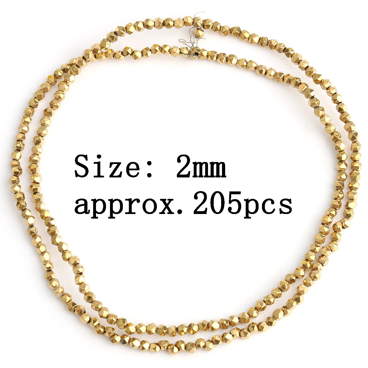 Mostacillas de hematita chapadas en oro Natural para fabricación de joyería