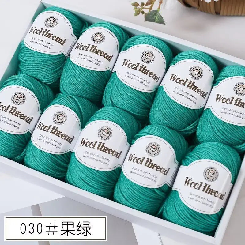 500 g/set (10 unidades de 50g) de  lana merino lisa