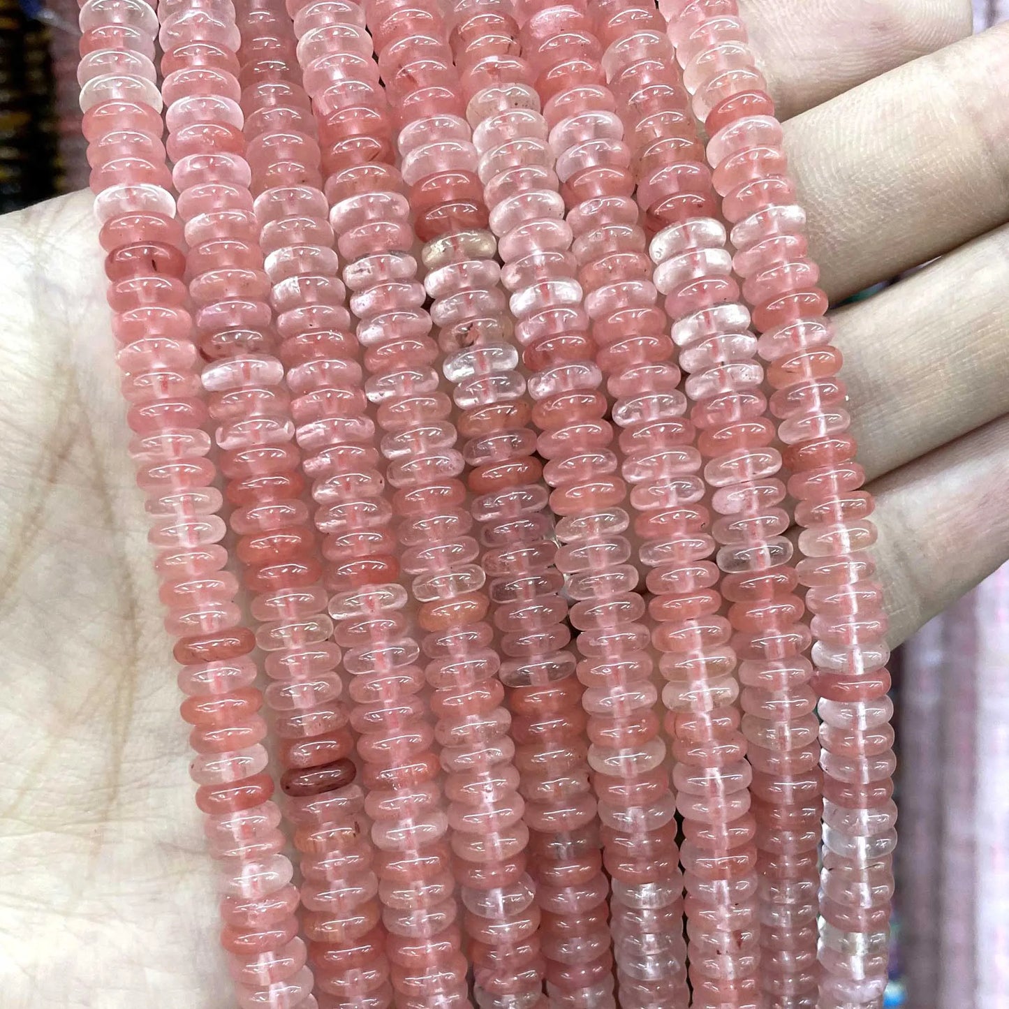 Rondelle de piedra Natural de 2x6mm, turquesas, cuarzo, jaspe, ágatas, mostacillas redondas, planas