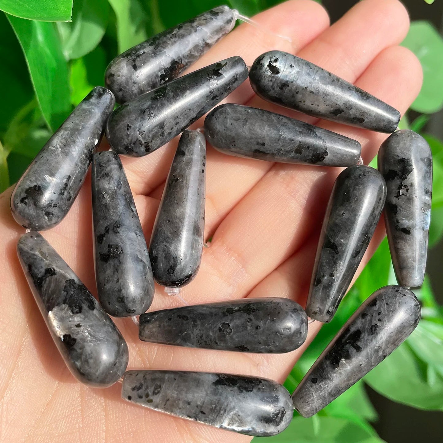 2 uds gota de agua Natural, piedra genuina, ágatas de la India, labradorita, ojo de tigre Calcedonia