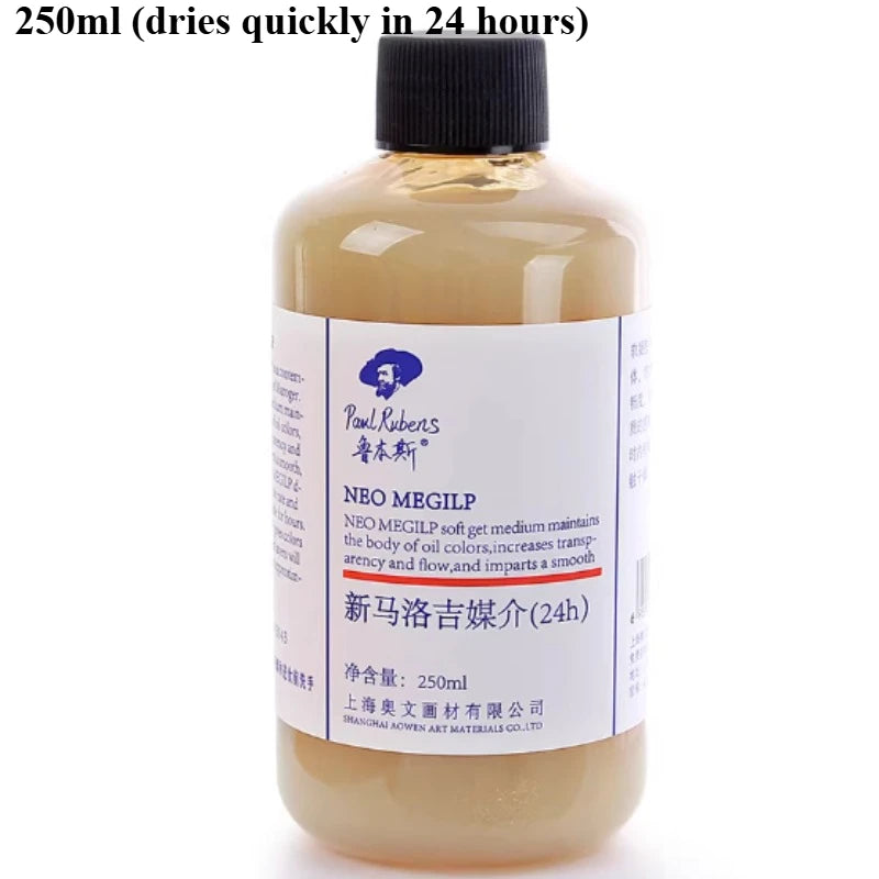 Resina Alquídica de 100/250/500 ml, Medium para Pintura Artística, Solvente para Mezclar Colores en Pintura al Óleo, de Secado Rápido y Lento