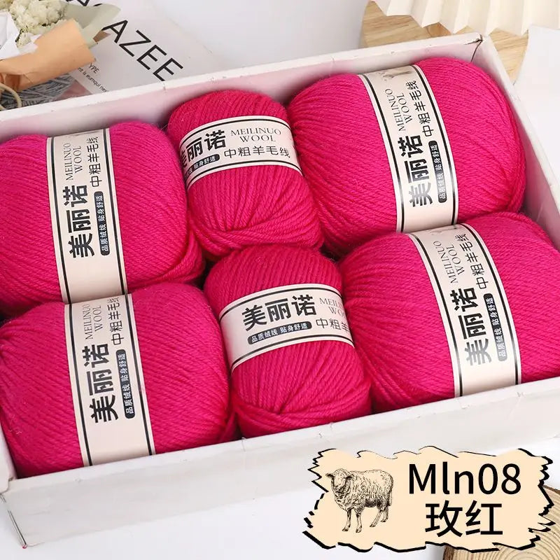 500 g/set de lana merina de 4 capas para tejer a mano