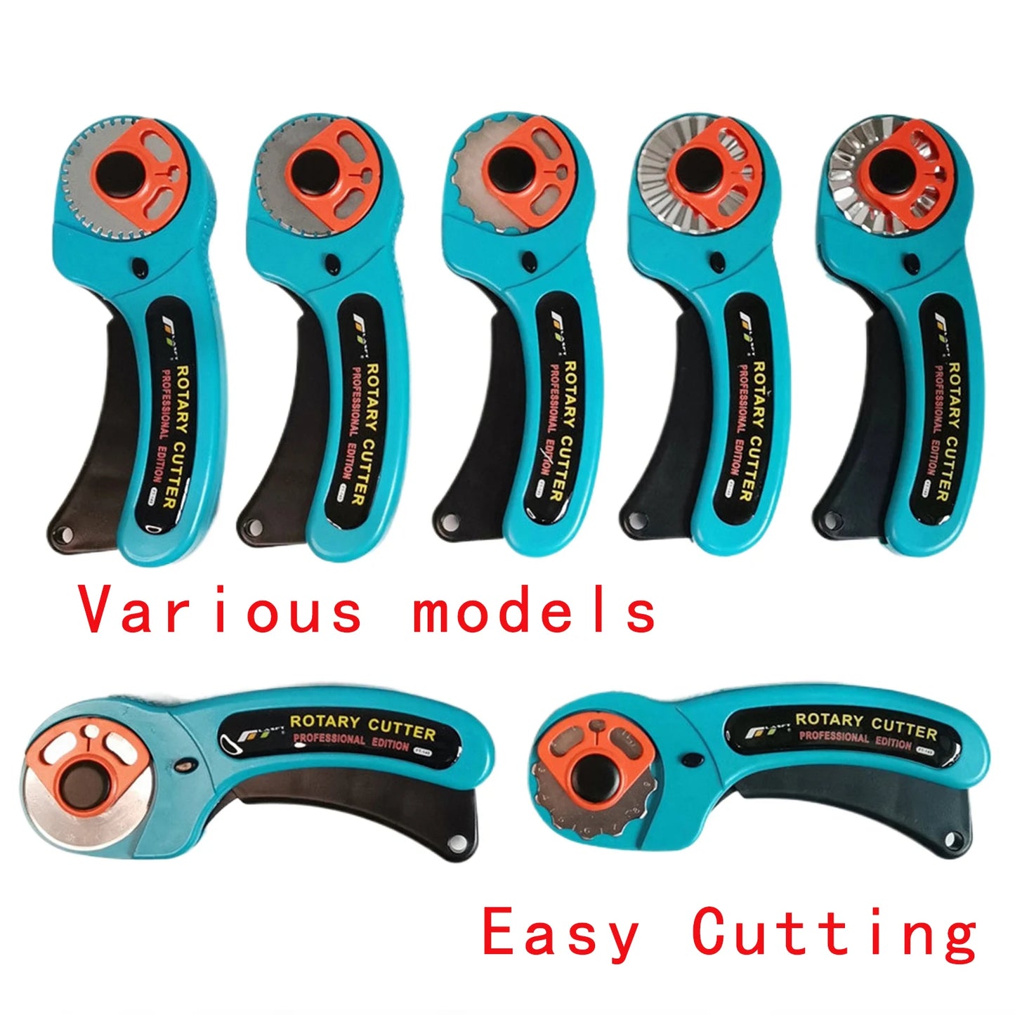 Cortador rotativo FT145, rodillo de R45mm, herramientas de corte fácil para tela, cuero, papel, etc.