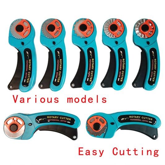 Cortador rotativo FT145, rodillo de R45mm, herramientas de corte fácil para tela, cuero, papel, etc.