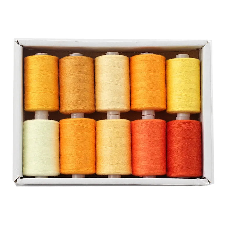 Kit de carretes de hilo de coser de poliéster, para coser a mano y a máquina, 1/10/12 colores