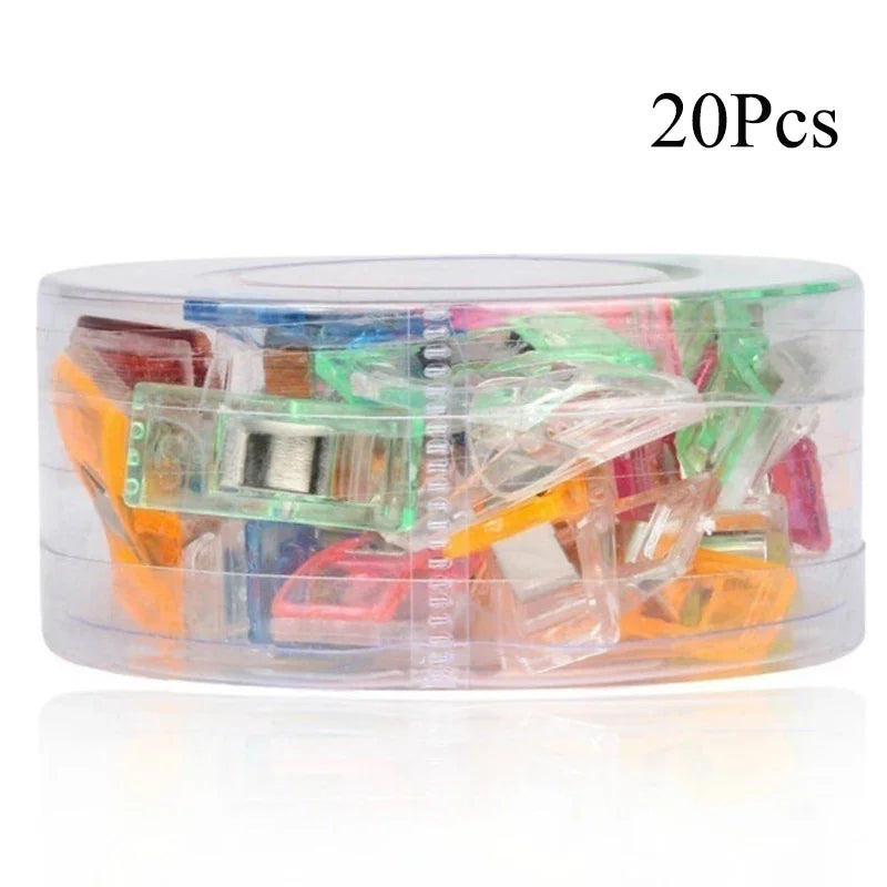 20/50/100 unidades de clips multiusos para coser, de plástico de colores