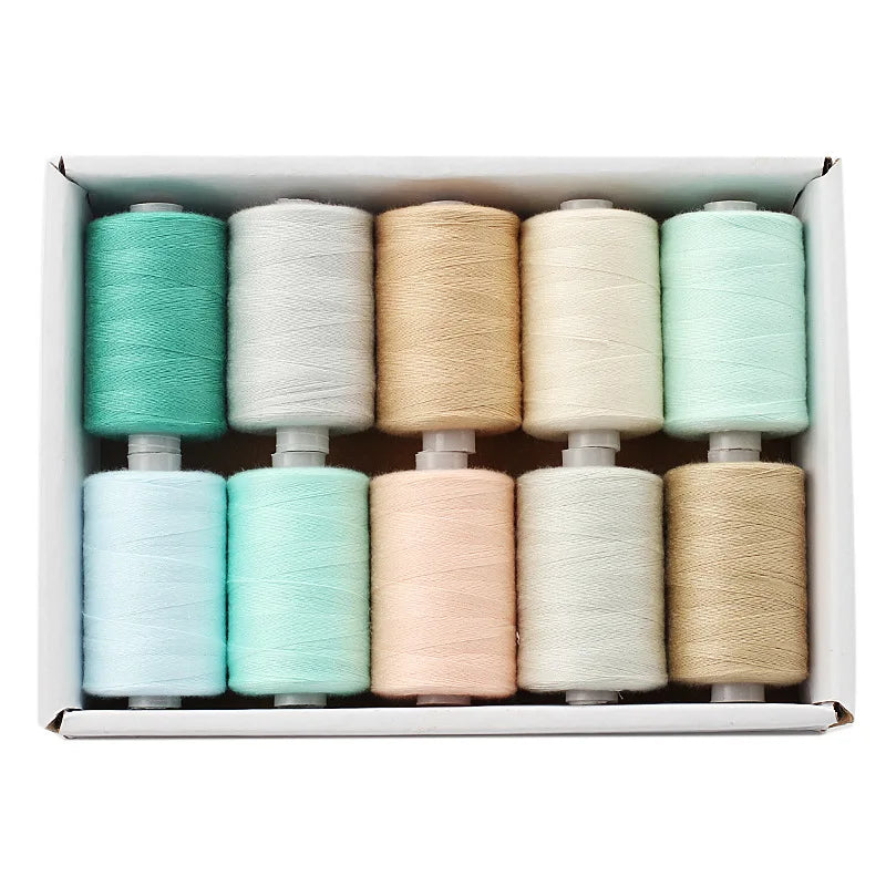 Kit de carretes de hilo de coser de poliéster, para coser a mano y a máquina, 1/10/12 colores