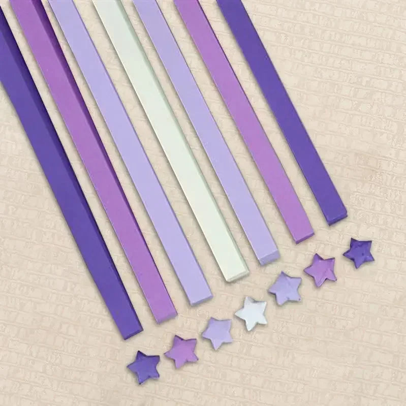 Tira de papeles de estrellas de Origami, 540 hojas, doble cara