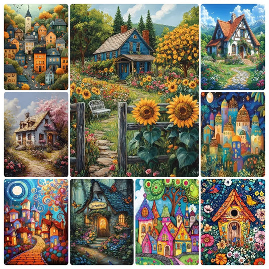 Rompecabezas de Paisajes de Casas de 500, 1000, 1200, 2000 piezas