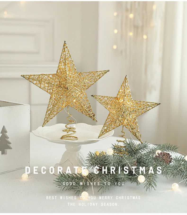 Estrella para árbol de Navidad, 10-20 cm