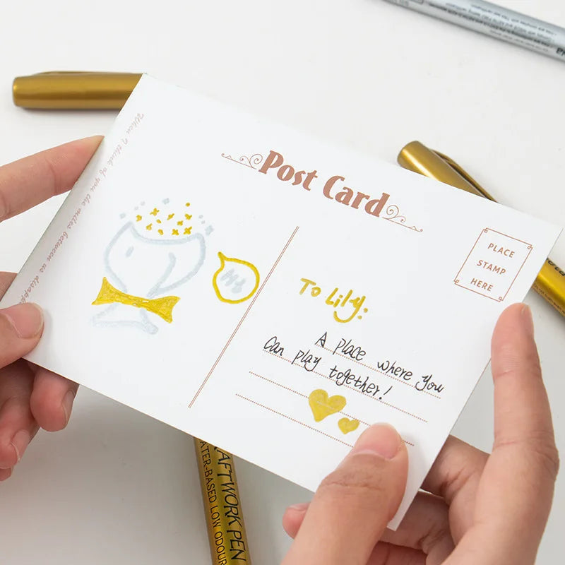 Bolígrafos de pintura acrílica permanente plateada/dorada, para pintura en variadas superficies, de punta suave/dura de 1-5MM