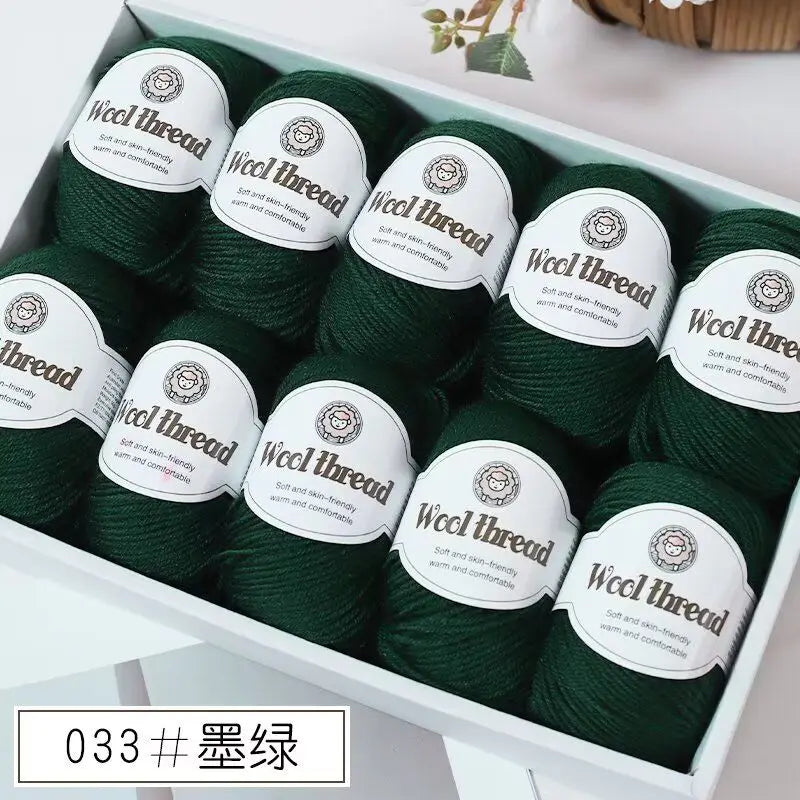 500 g/set (10 unidades de 50g) de  lana merino lisa