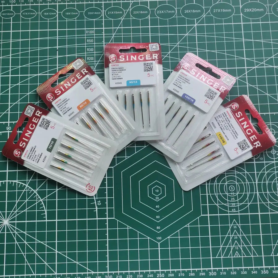 Agujas de coser #2045, accesorios de costura para el hogar, máquina de coser SINGER JANOME Brother, 5 unids/lote por paquete