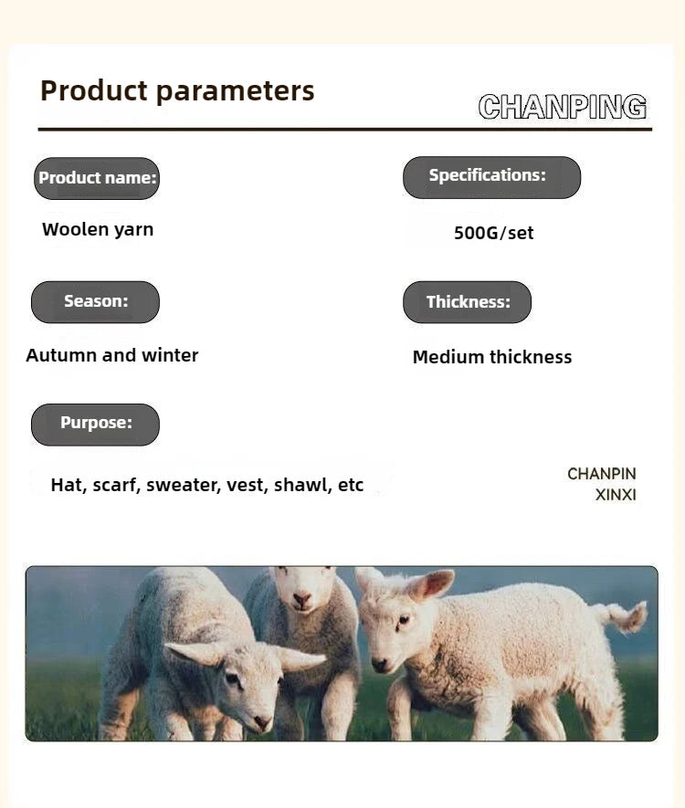 500 g/set (10 unidades de 50g) de  lana merino lisa