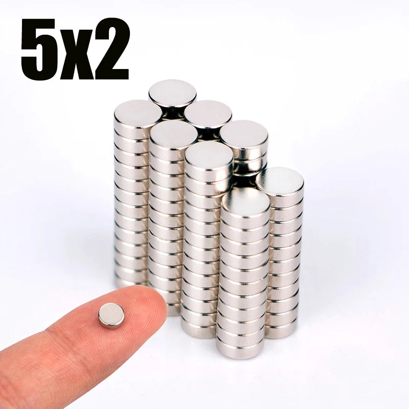 Imanes de Neodimio NdFeB Redondos, Súper Potentes, Fuertes y Permanentes, 4x2, 5x2, 5x3, 6x2, 6x3, 8x2, 10x1, 10x2, 12x2
