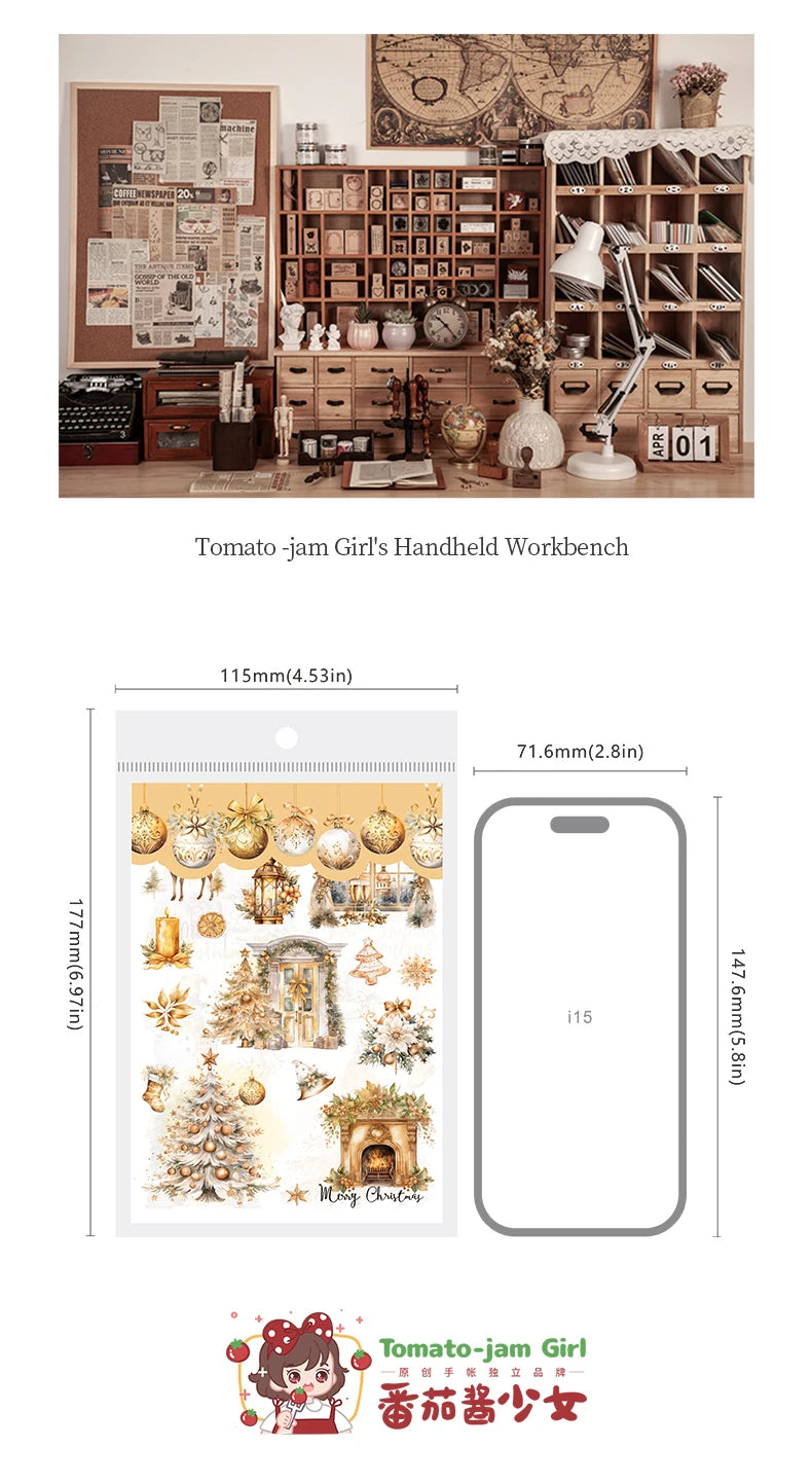 2 unids/pack stickersde pvc para Navidad, adhesivo, impermeable  y creativo