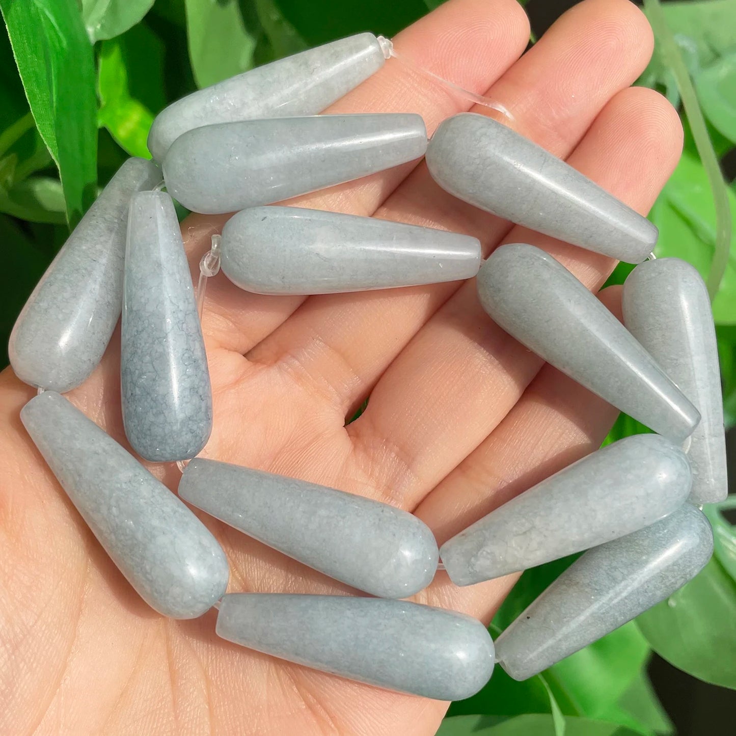 2 uds gota de agua Natural, piedra genuina, ágatas de la India, labradorita, ojo de tigre Calcedonia