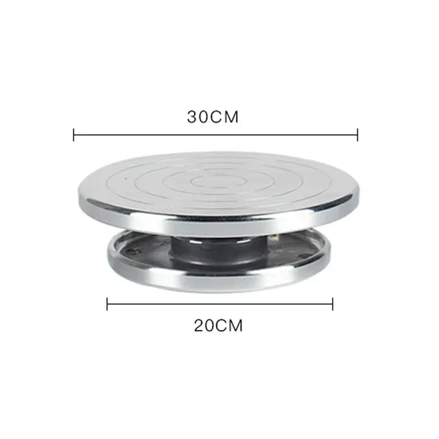 Plato giratorio de doble cara, de acero inoxidable de 11-25 cm para manualidades de arcilla y cerámica.