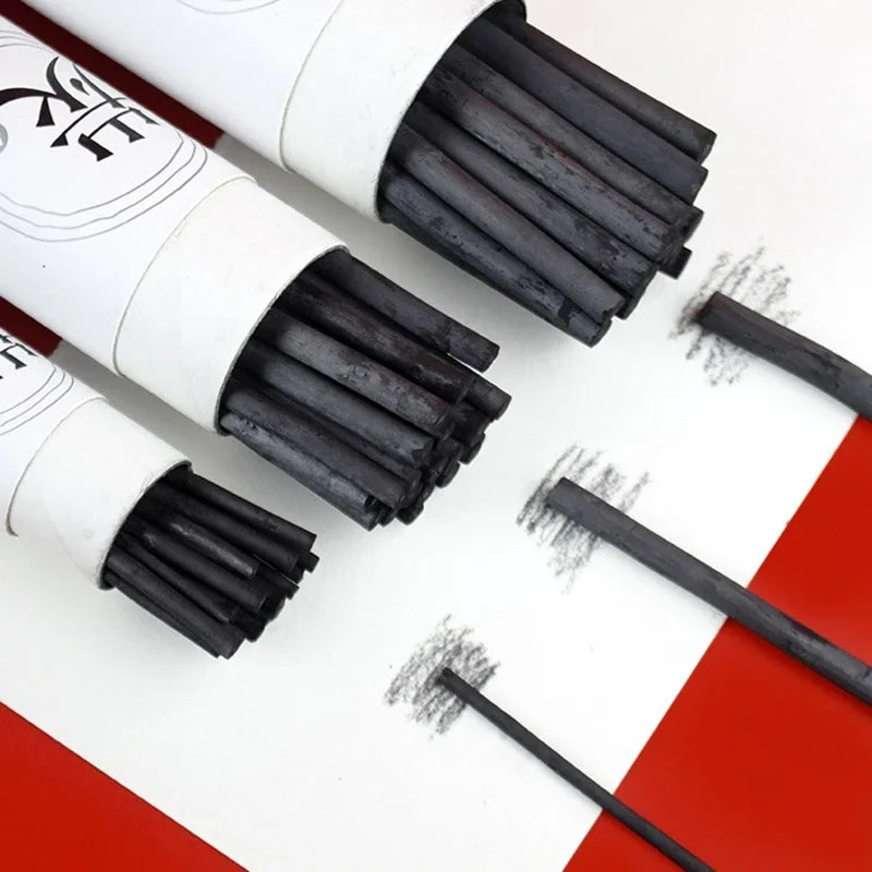 Lápices de carbón de vid para dibujo profesional, 25 piezas