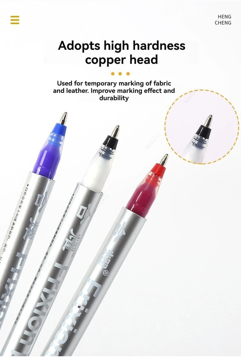 6 unids/set de rotulador mágico borrable con calor de gran capacidad, línea desaparece al planchar