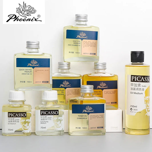 Medium de 100ml para pinturas al óleo, secado rápido, aceite de tóner, retoque de esmalte, barniz brillante