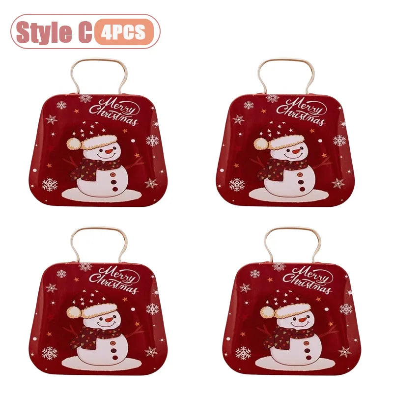 Caja metálica decorativa para dulces, recuerdos etc., de Navidad