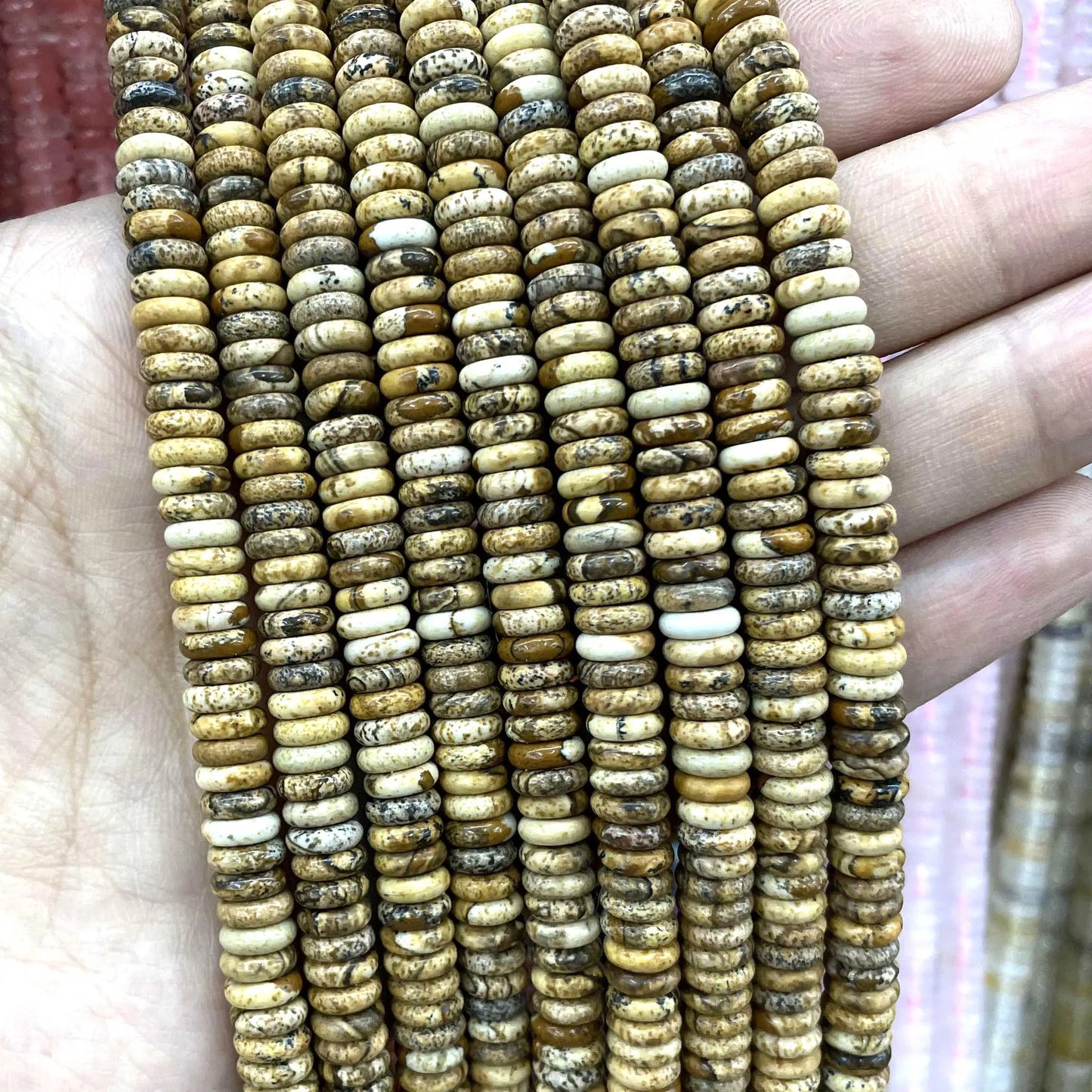 Rondelle de piedra Natural de 2x6mm, turquesas, cuarzo, jaspe, ágatas, mostacillas redondas, planas