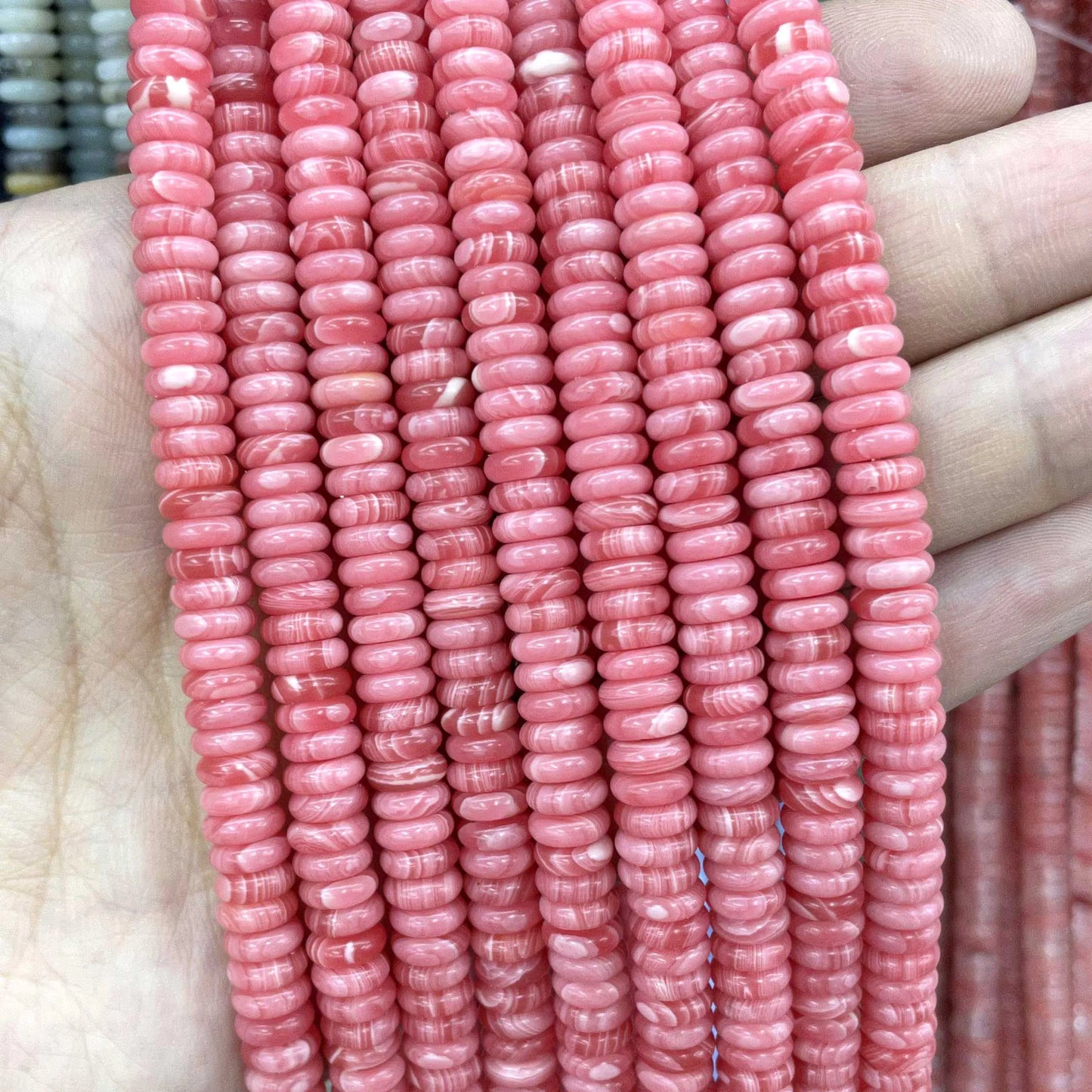 Rondelle de piedra Natural de 2x6mm, turquesas, cuarzo, jaspe, ágatas, mostacillas redondas, planas