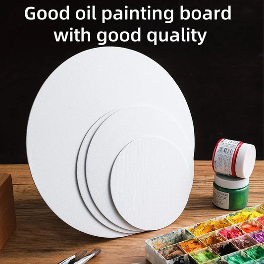 Lienzo para pintar, algodón, imprimado en blanco, adecuado para gouache, acuarela, pintura al óleo y acrílica, 3mm, 6 uds.