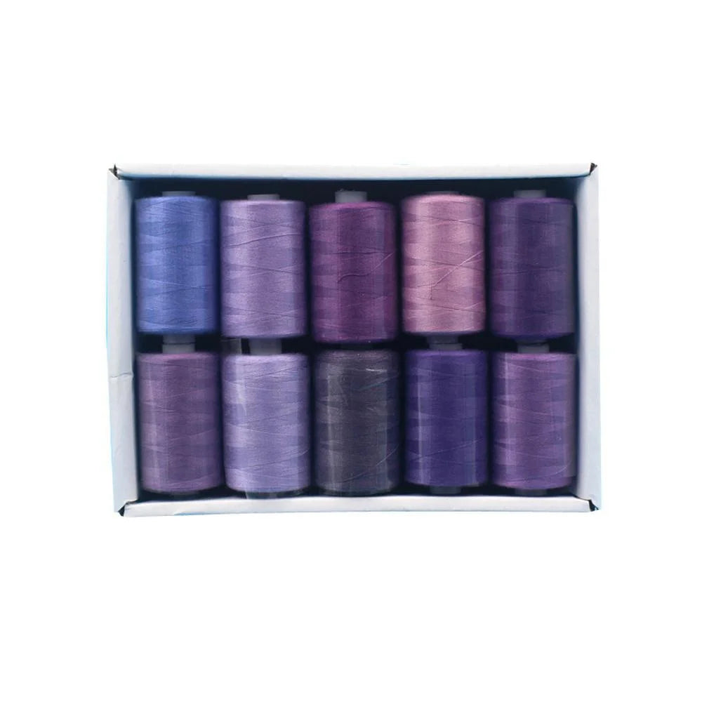 Kit de carretes de hilo de coser de poliéster, para coser a mano y a máquina, 1/10/12 colores