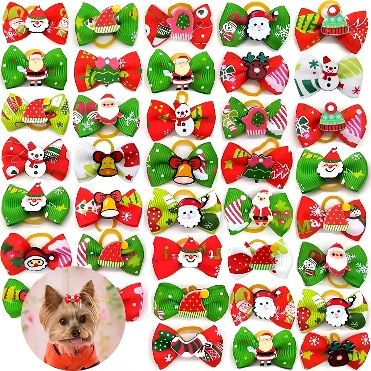 10/20 piezas lazo para el pelo para el cuidado de perros pequeños, de colores mezclados