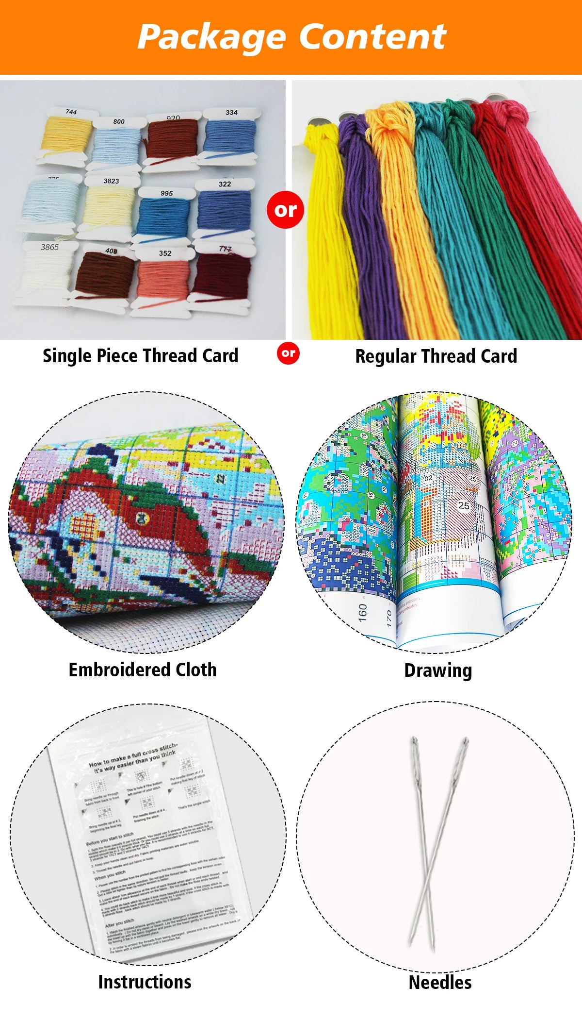 1 unidad 40X40cm/15,7X15,7 pulgadas, vista nocturna, kit de punto de cruz con estampado de 11CT/14CT