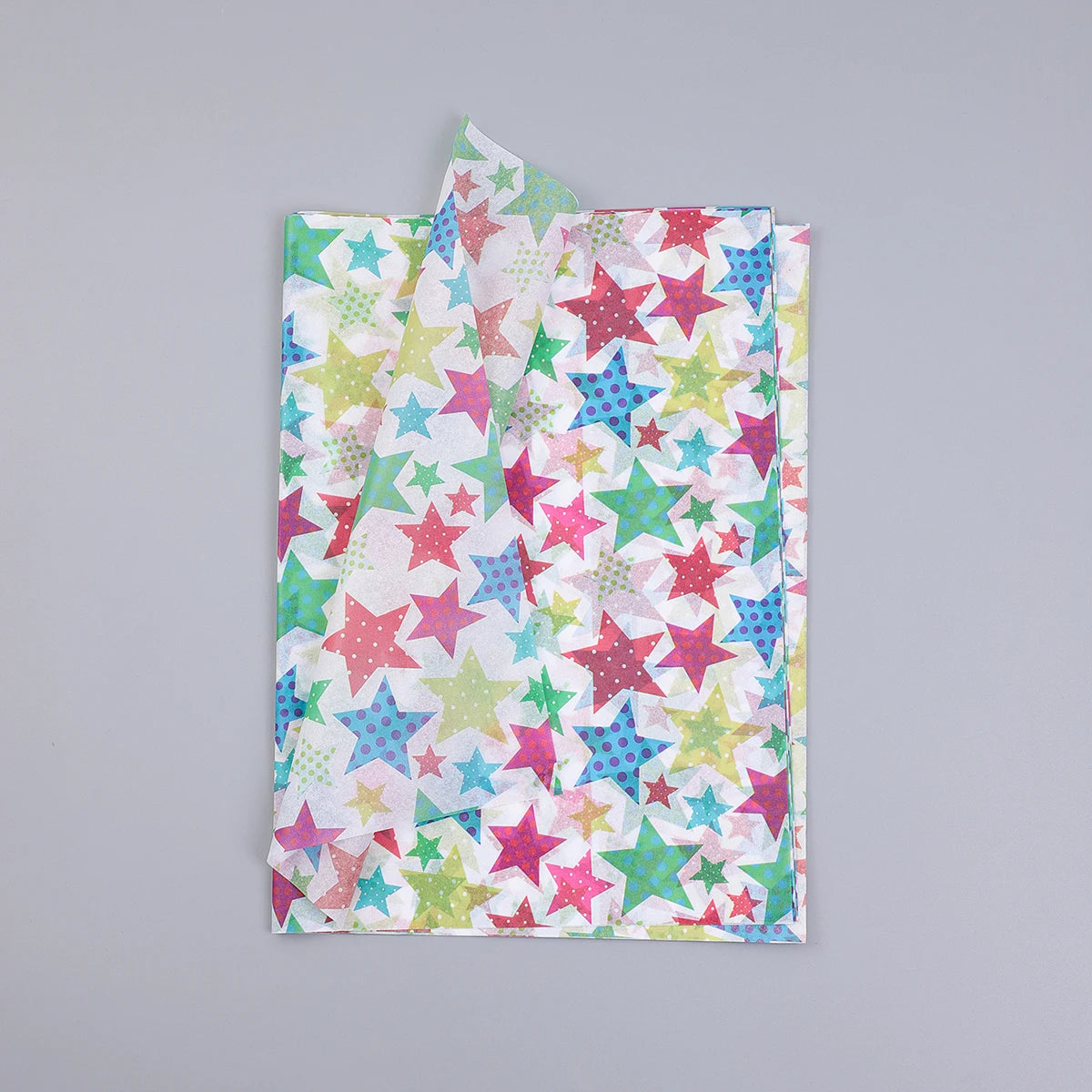 20 Hojas de Papel de Seda con Puntos, estrellas y rayas de Colores, Hojas de 14x20 Pulgadas (35,56 x 50,8 cm)